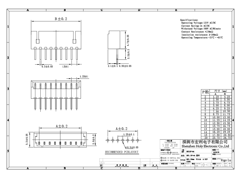 直针后焊1.25mm间距连接器接插件线对板插针座5A焊接插件式端子座,青青草手机视频