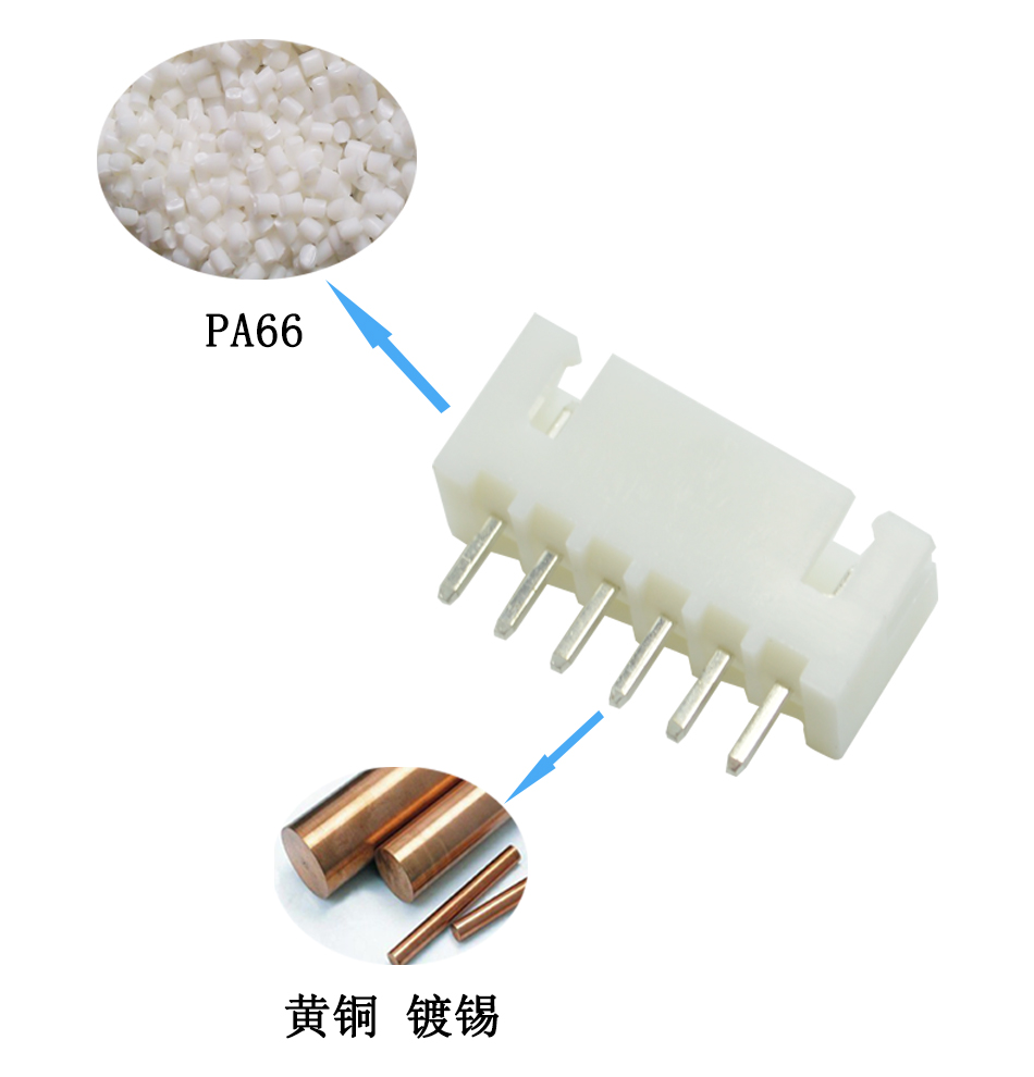 2.54MM间距连接器接插件XH2.54-8P直插式针座直脚插座直针座,青青草手机视频