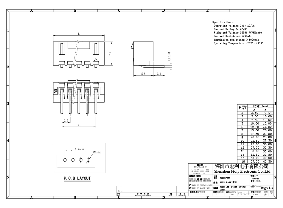 XHB2.5间距 弯针带扣 2/3/4/5/6/7/8/9/10/11/12AW连接器DIP插件,青青草手机视频